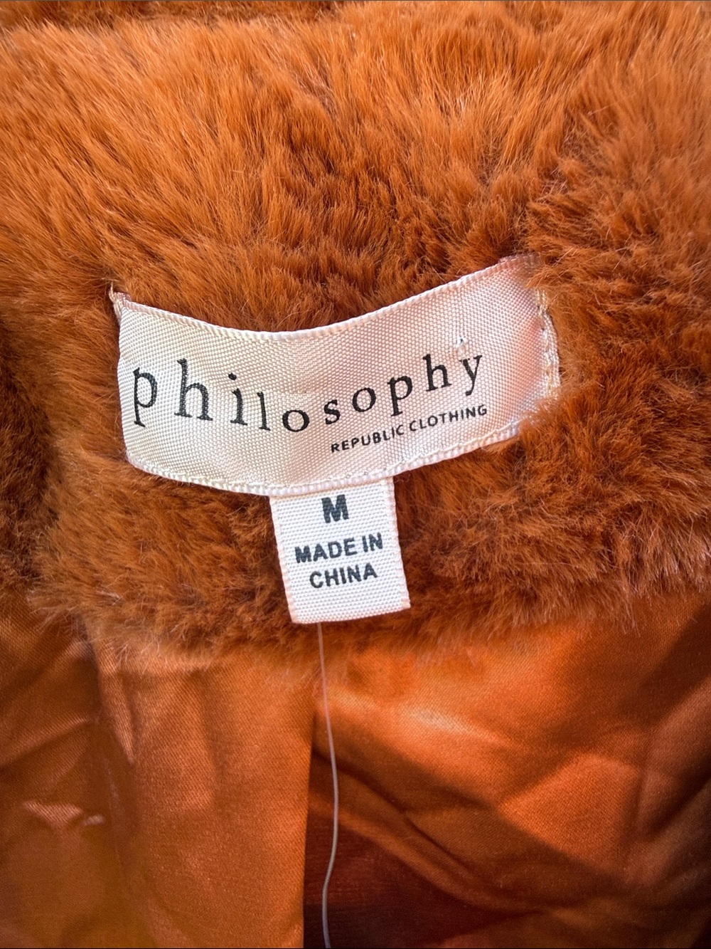 NWT Plush Philosophy Faux Fur Jacket in Chestnut Brown Size M - Picture 5 of 11
